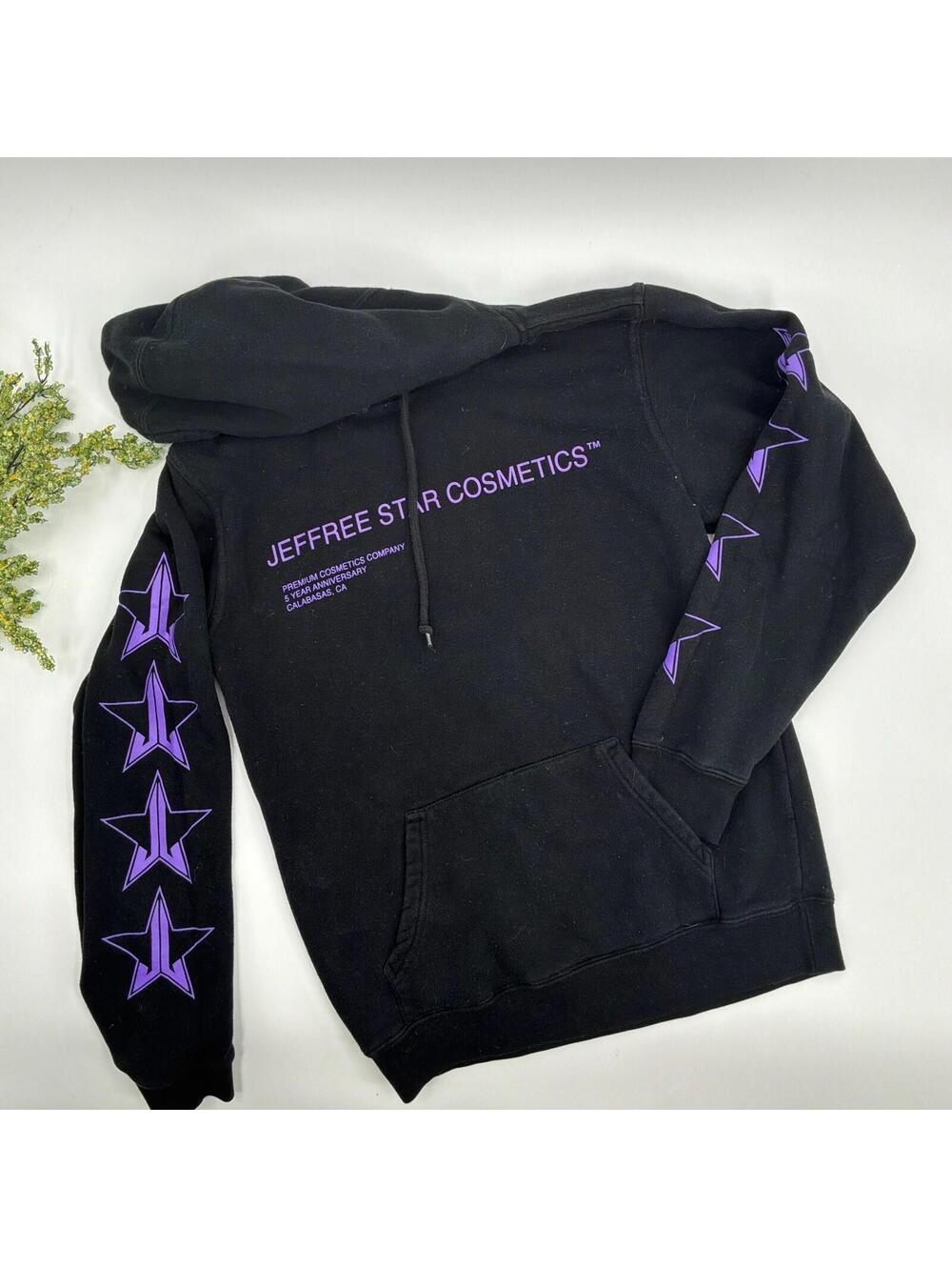 Jeffree Star Cosmetics Iconic Black Purple Hoodie 5 Year Anniversary Size S